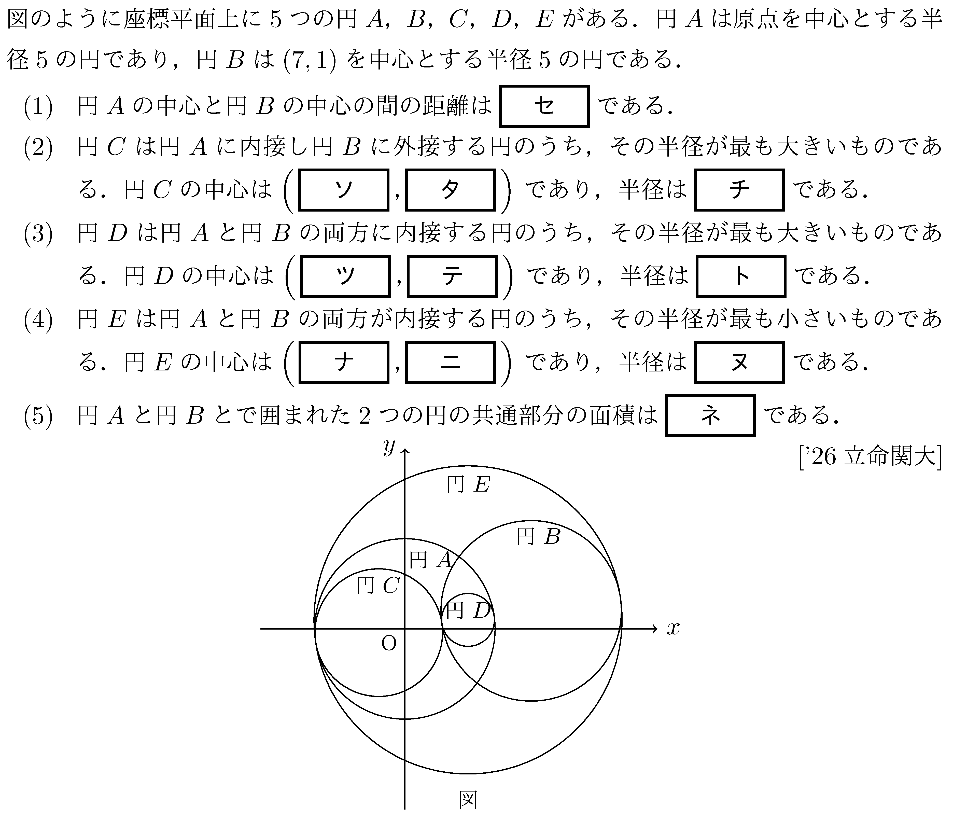 大学入試数学の問題