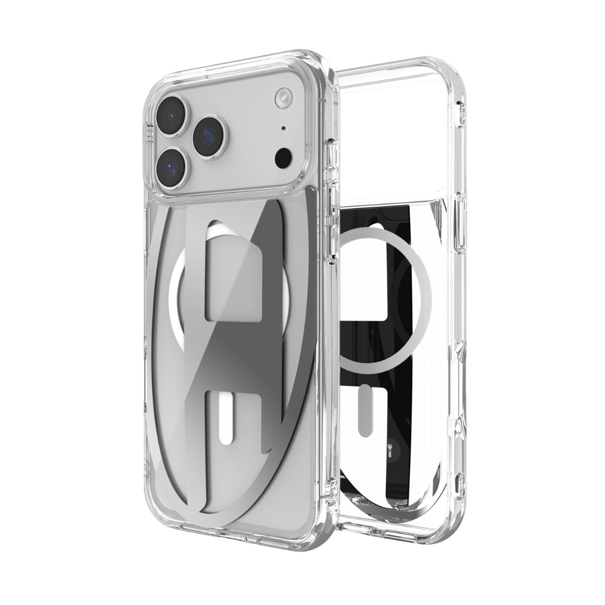 iPhone 17 Pro Maxケース Oval D Metallic Magsafe クリア/シルバー