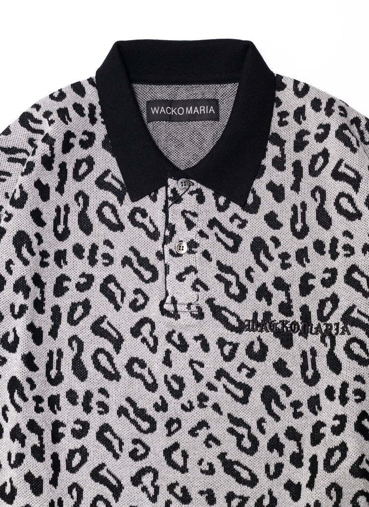 トップス wackomaria 25SS/LEOPARD KNIT POLO SHIRT Wacko Maria