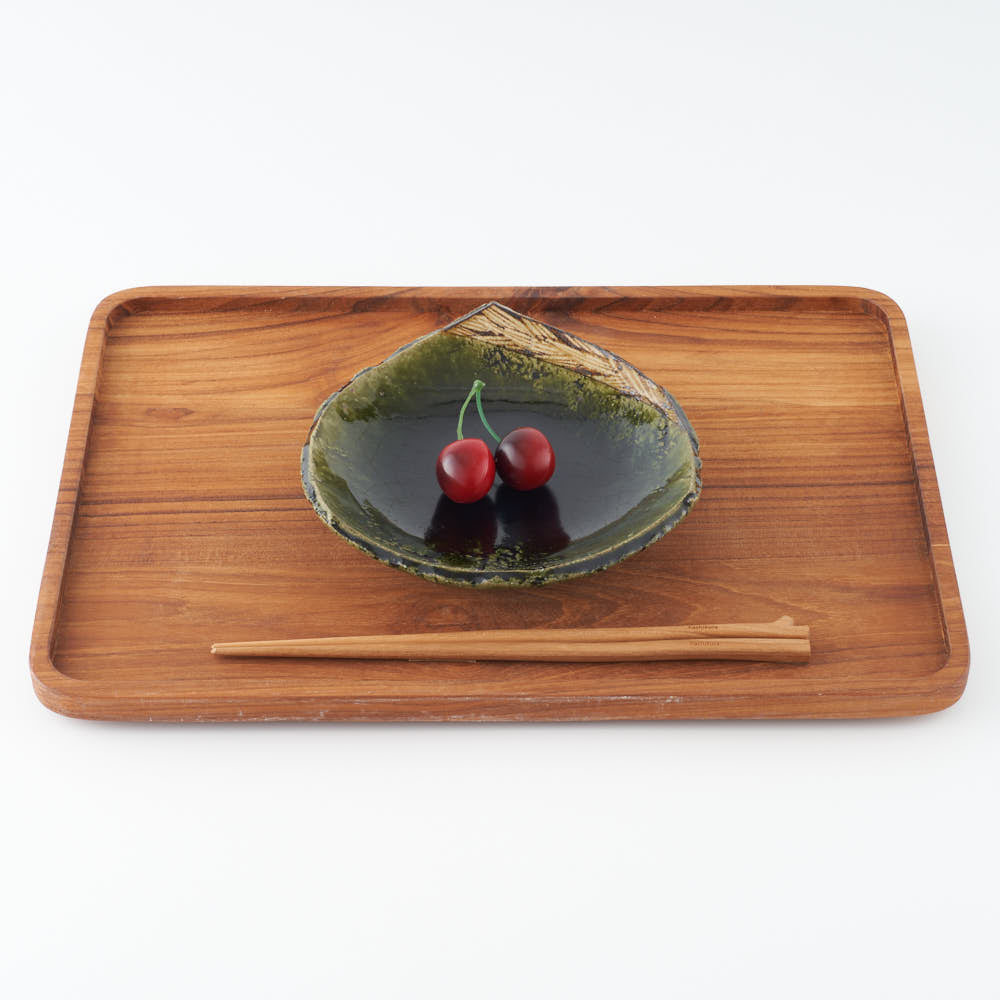 作家 棚橋淳 織部 鉄絵三方皿 ¥3,960 大人の焼き物