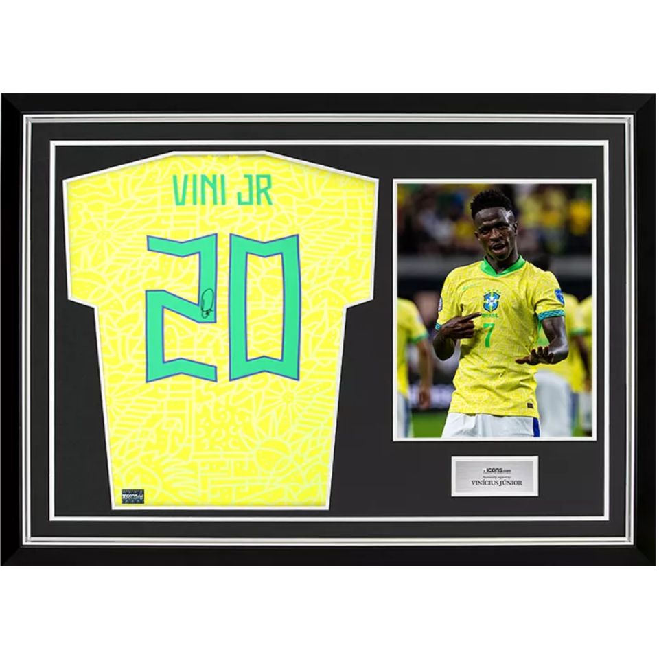 残り1点= ヴィニシウスJr【直筆サイン入り】ブラジル代表2024 ホーム