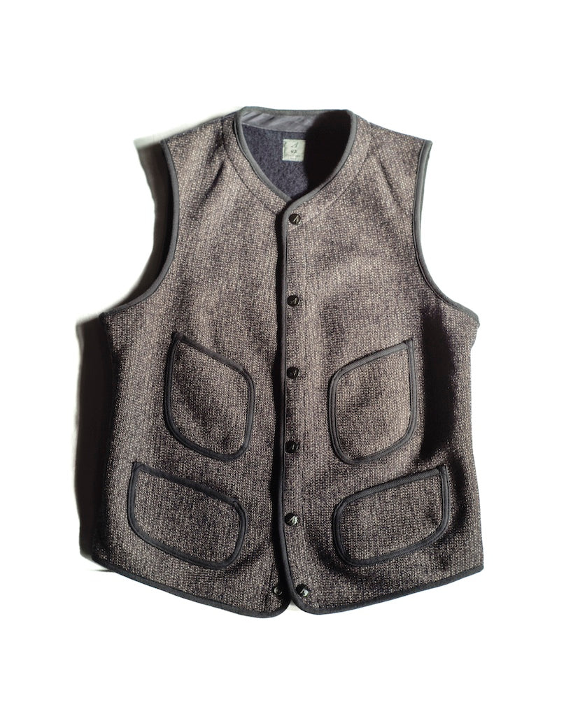 BB VEST - WOOL × COTTON - SALT & PEPPER – ANATOMICA KYOTO