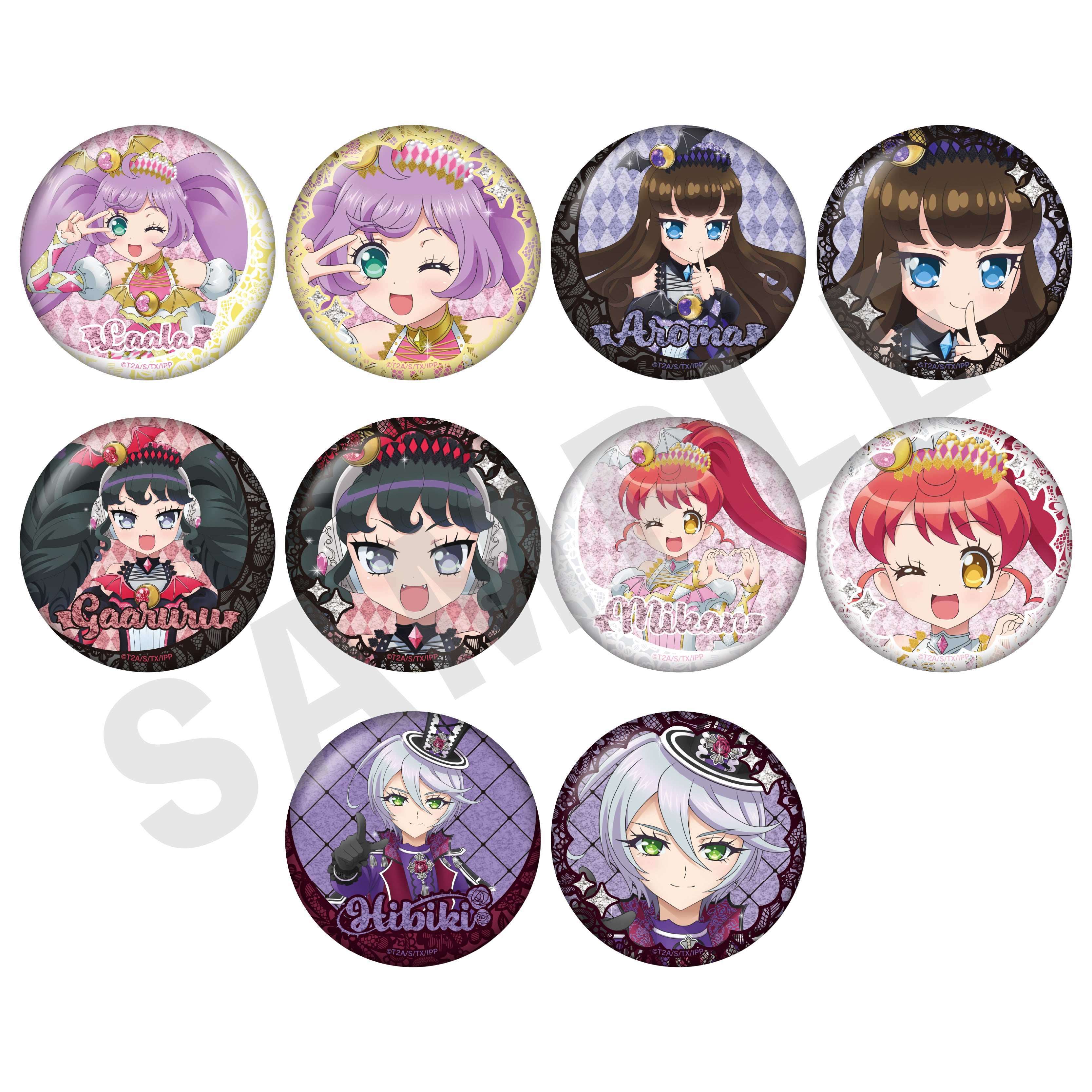 全種セット】「プリパラ」トレーディンググリッター缶バッジ（全10種