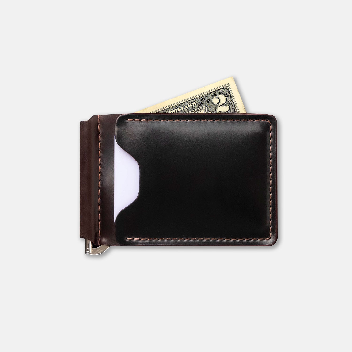 Capone Leather Money Clip (Dark Brown) | Horween Leather, USA Made