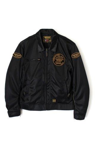 取寄 バンソン メッシュカバーオールジャケット ブラック/イエロー L