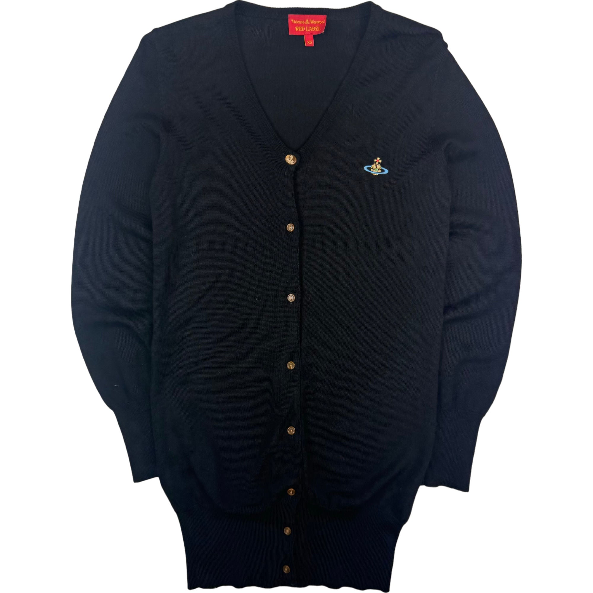 Vivienne Westwood Red Label Wool Button-Up Cardigan Black | Bring