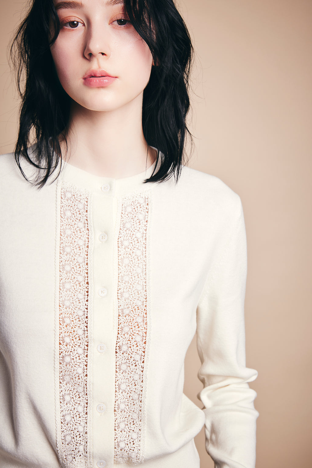 カシミヤ混 レースカーディガン – CAPRINO Online Store