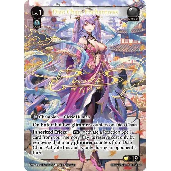 Norm] Diao Chan, Enchantress [1ST-HVN-004-CSR] [Grand Archive TCG