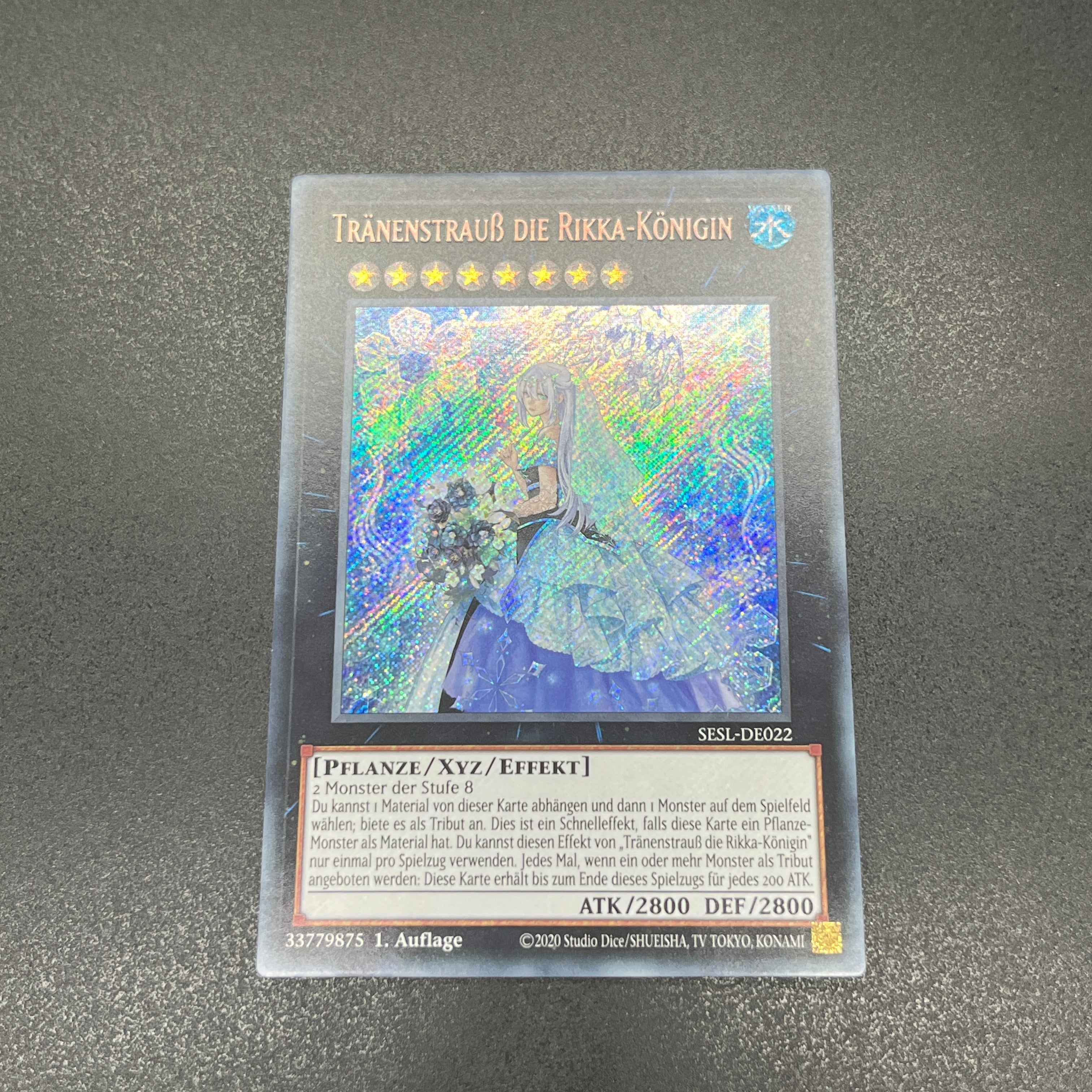 遊戯王 六花聖ティアドロップ/シークレット/ドイツ語/1st/EU版