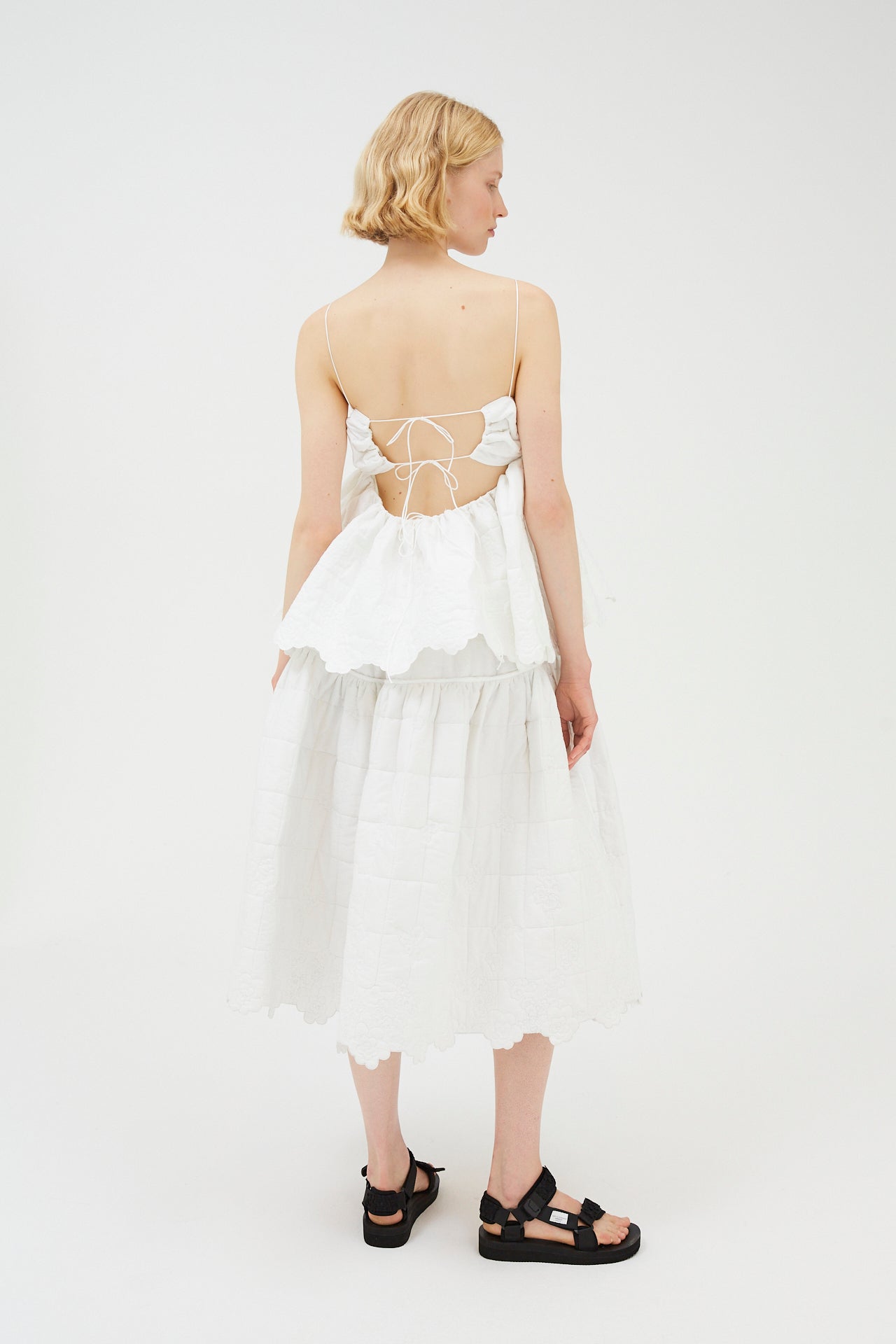 ROSIE | SKIRT QUILTED COTTON WHITE