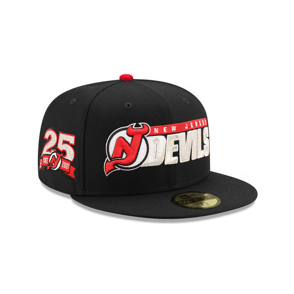 New Jersey Devils Wordmark 25th Anniversary SP NHL Black 59Fifty