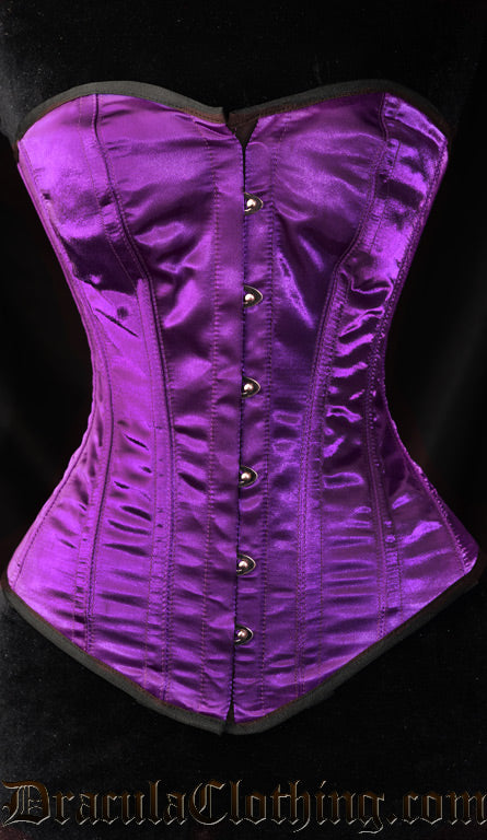 Purple Classic Satin Overbust Corset – DraculaClothing
