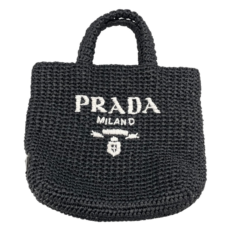 プラダ PRADA スモールクロシェトートバッグ 1BG422 ブラック ビス