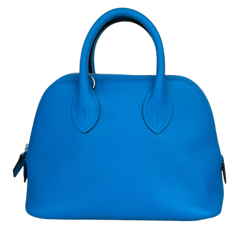 エルメス HERMES ボリード1923 ミニ W刻印 ブルーサンジバル/SV金具