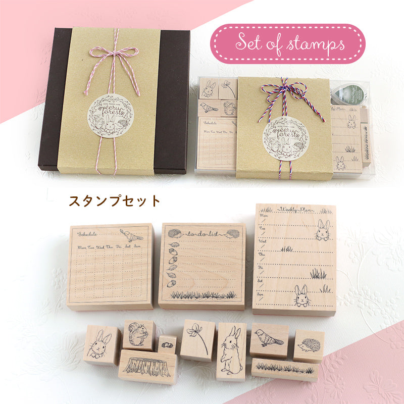 スタンプセット12点】えくりゅの森基本セット60通り以上の組み合わせ