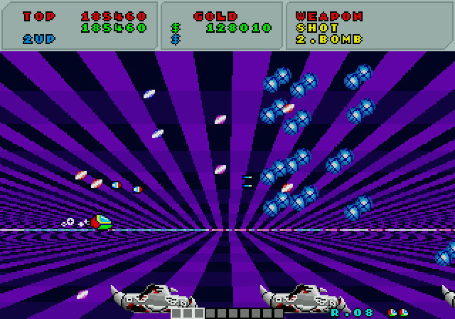 ファンタジーゾーン for X68000 (C)1986 セガ, (C)1989 電波新聞社