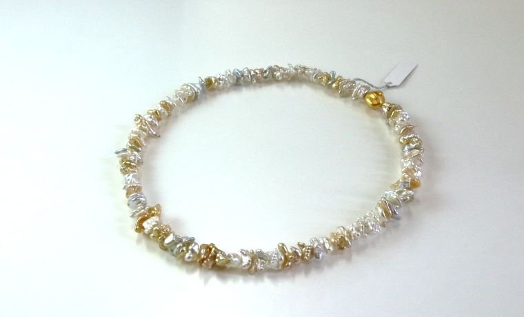 白蝶ケシ真珠ネックレス【大きさ7-9㎜・長さ43㎝】＜262＞ | マルチ