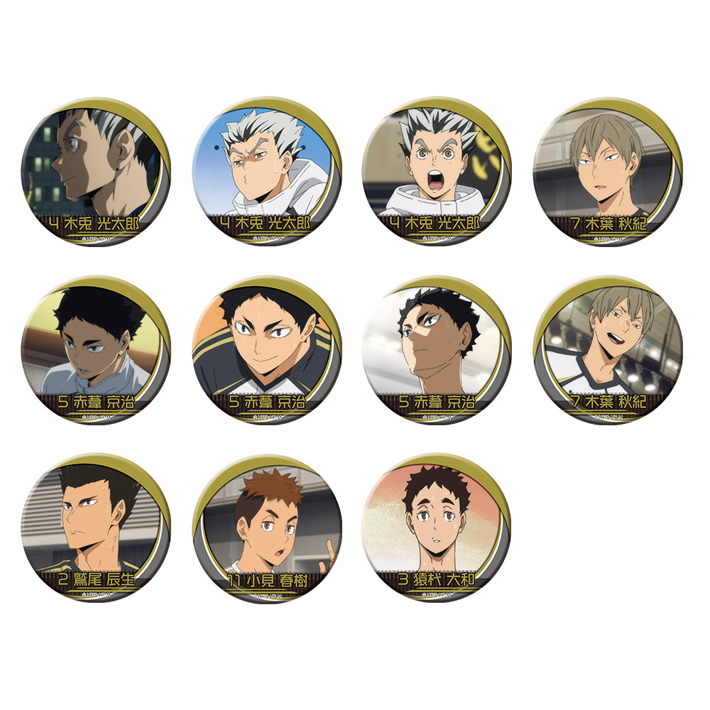 ハイキュー J_WORLD TOKYO 長方形 缶バッジ 烏野 ジャンプ ハイキュー