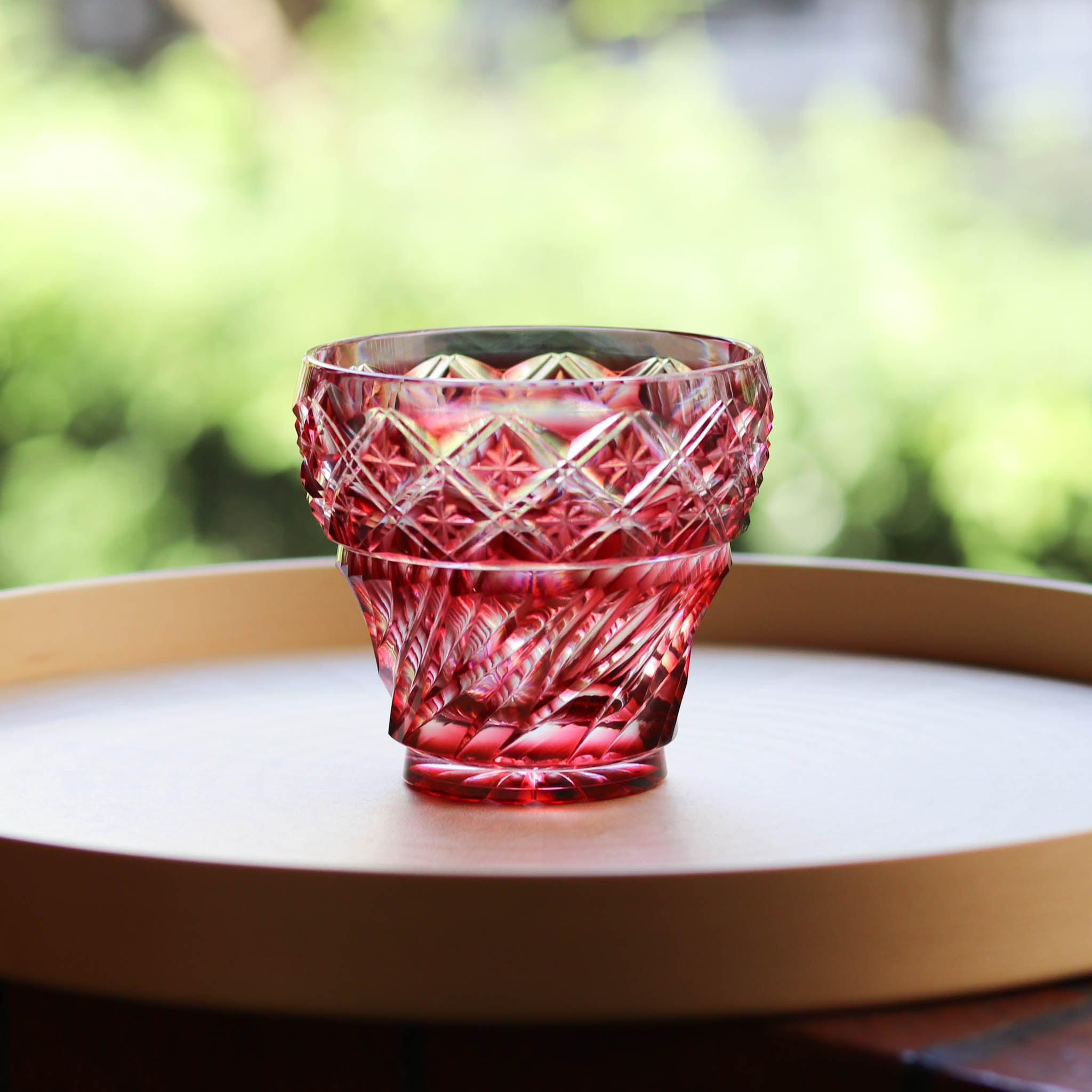 薩摩切子 クリスタルグラス | フリーカップ | 金赤 | 薩摩びーどろ工芸