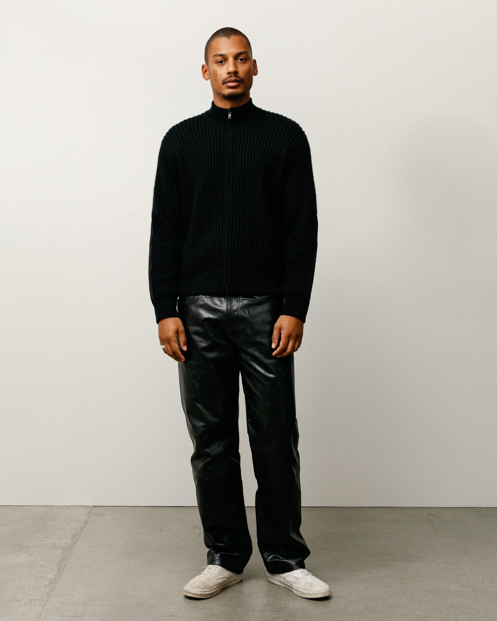 Lambs Wool Zip Sweater – Black | Tops & Knits | Stüssy Japan