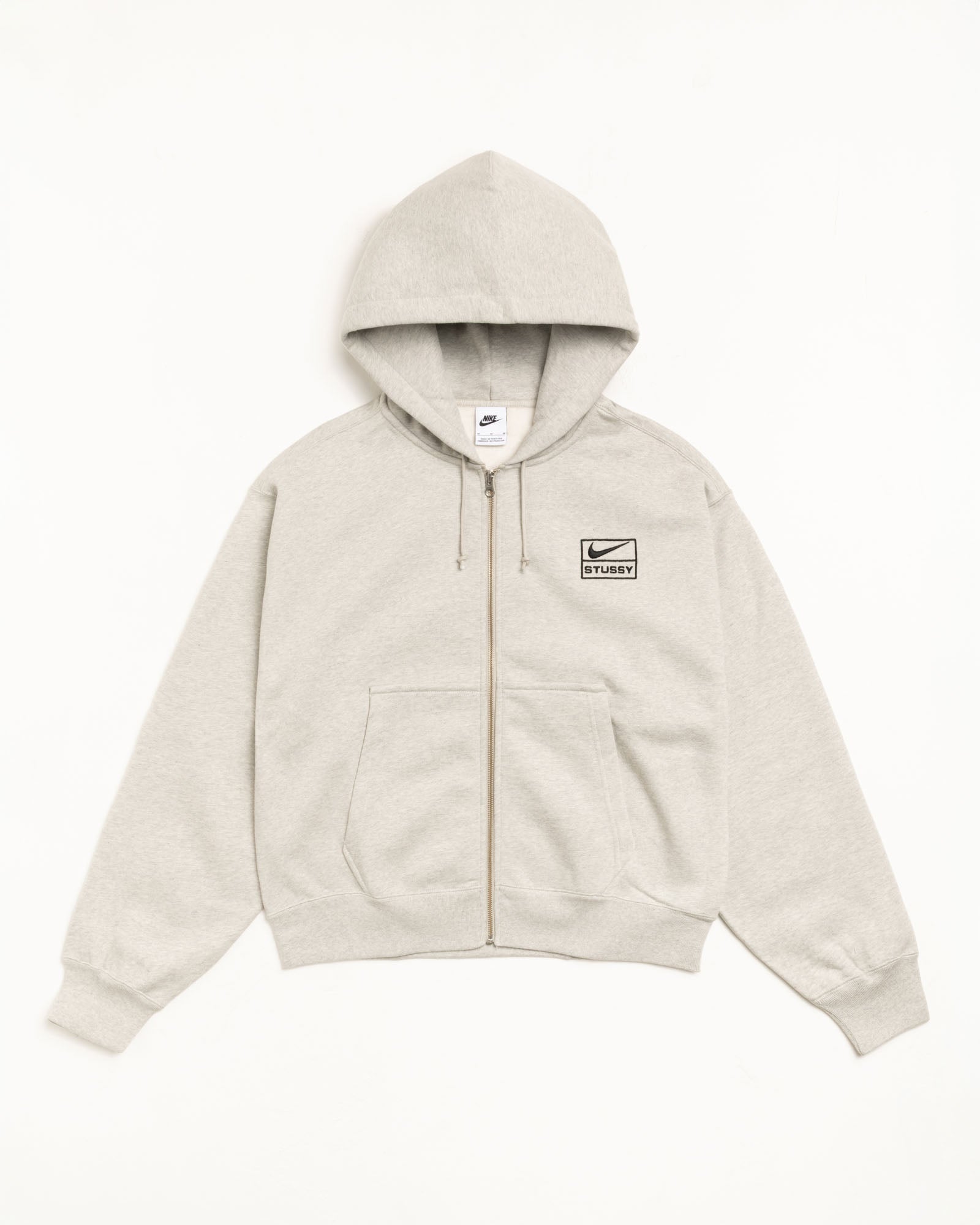 Stüssy & Nike Fleece Zip Hoodie – Grey Heather | Sweats | Stüssy Japan