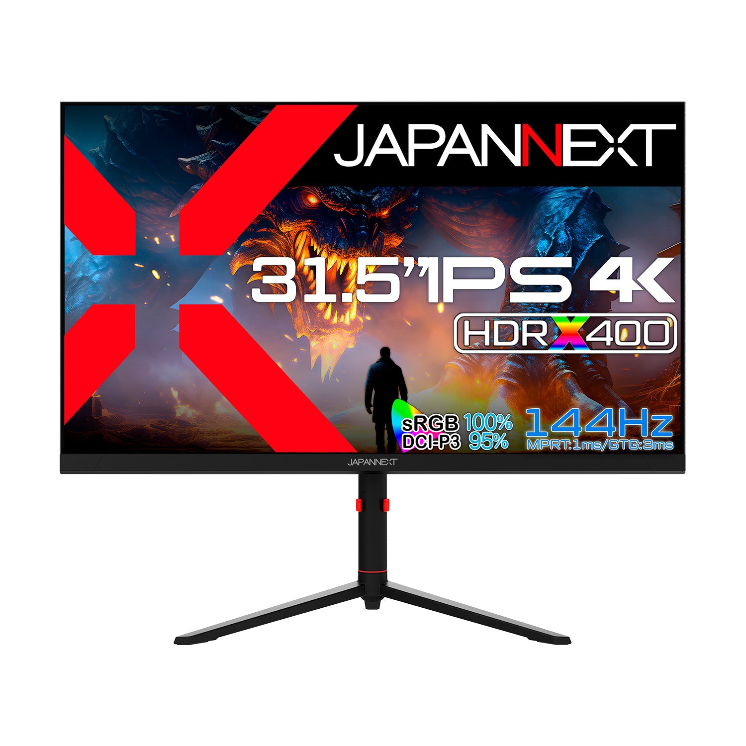 Amazon.co.jp限定】JAPANNEXT 31.5インチ IPSパネル搭載 144Hz対応 4K