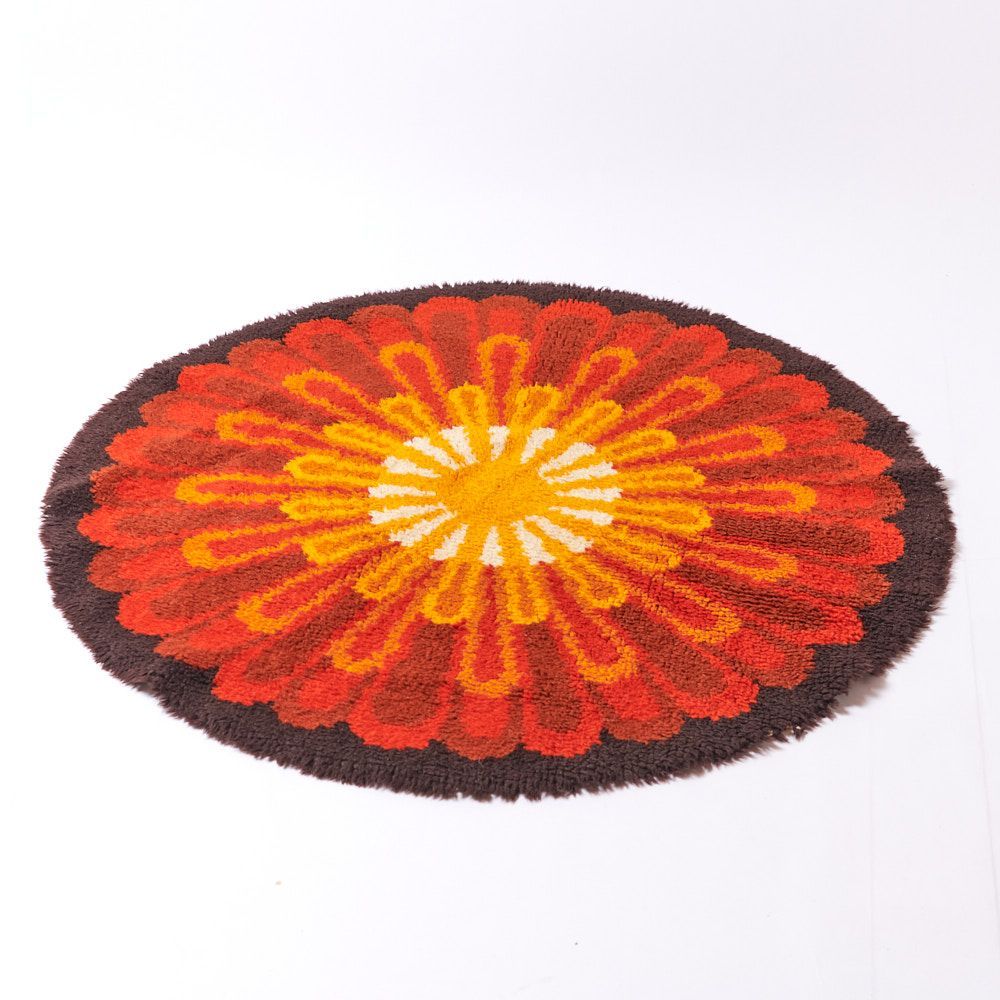1960's-70's Readicut 'Tenerife' Round Rug ミッドセンチュリー