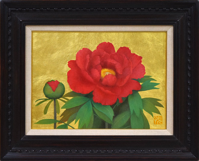 油絵 菅家令子 絵 絵画 インテリア 額付(黒) F4-090316 花 ゆり 油絵