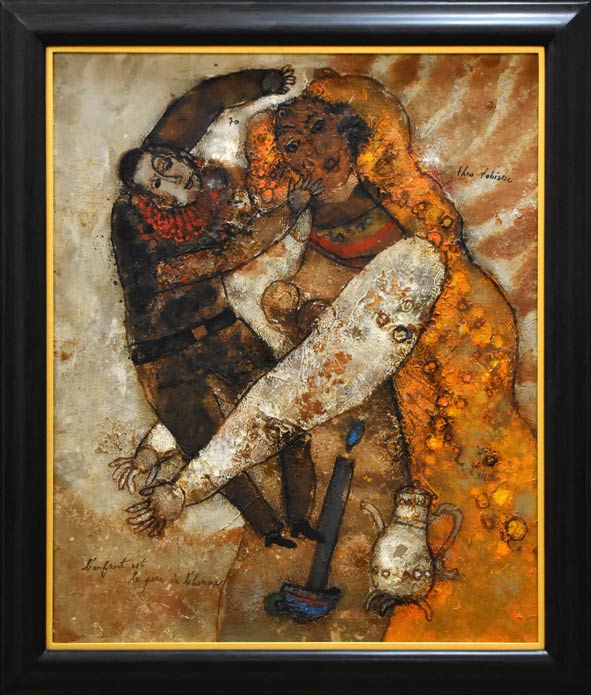 テオ トビアス（Theo TOBIASSE）「子供は大人の父」油絵・仏F20号 絵画