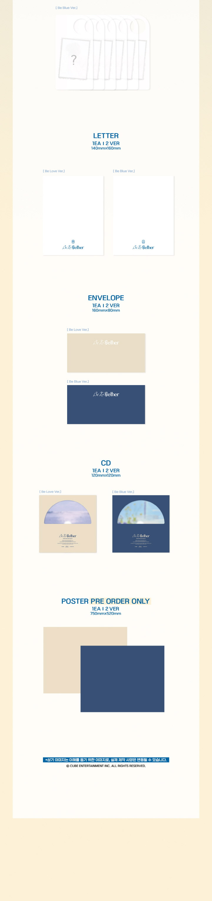 SET] BTOB 3rd Album - Be Together (SET Ver.) 2CD + 2Poster