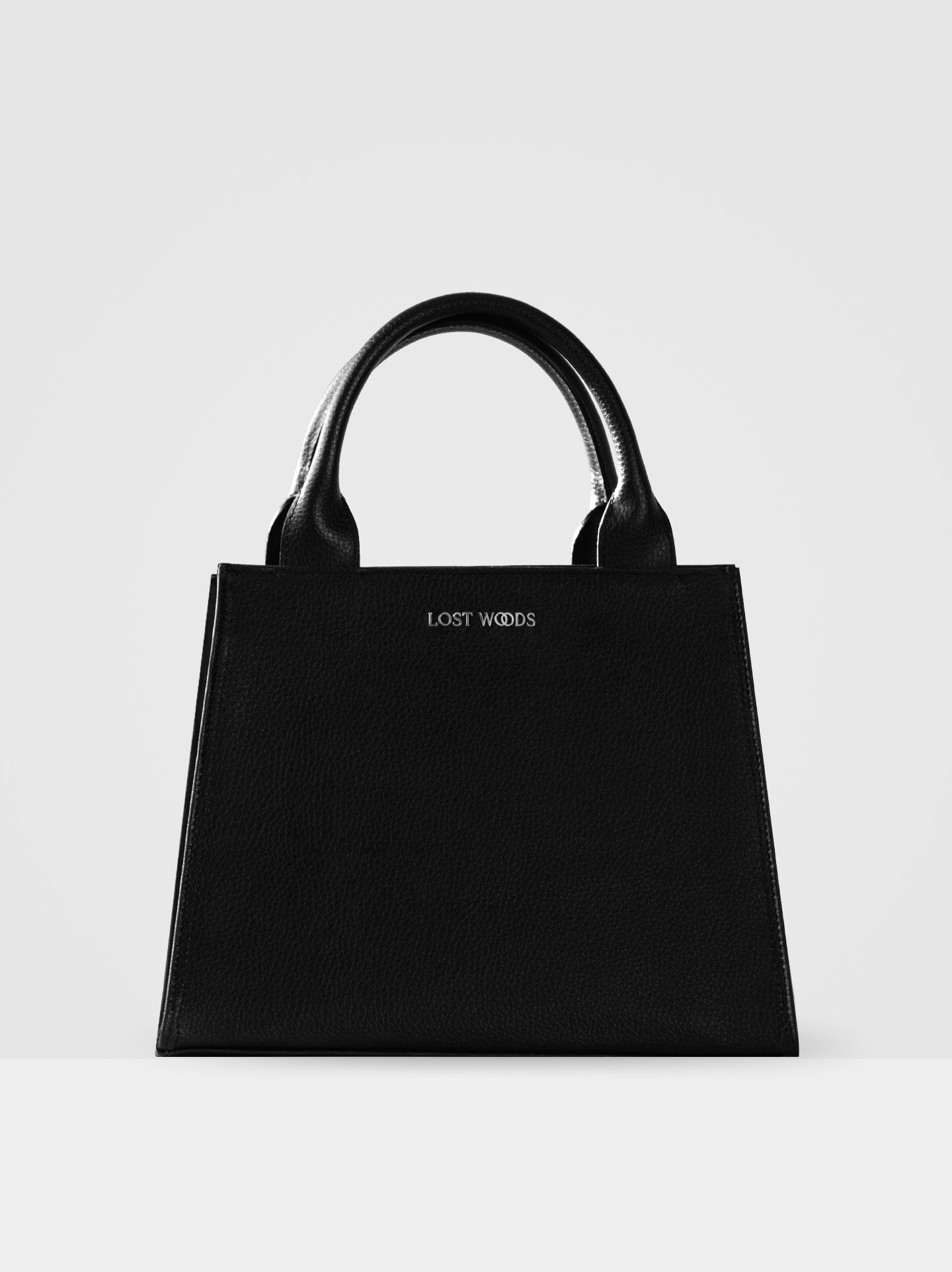 Ebony Tote Bag | Black and Silver | Lost Woods