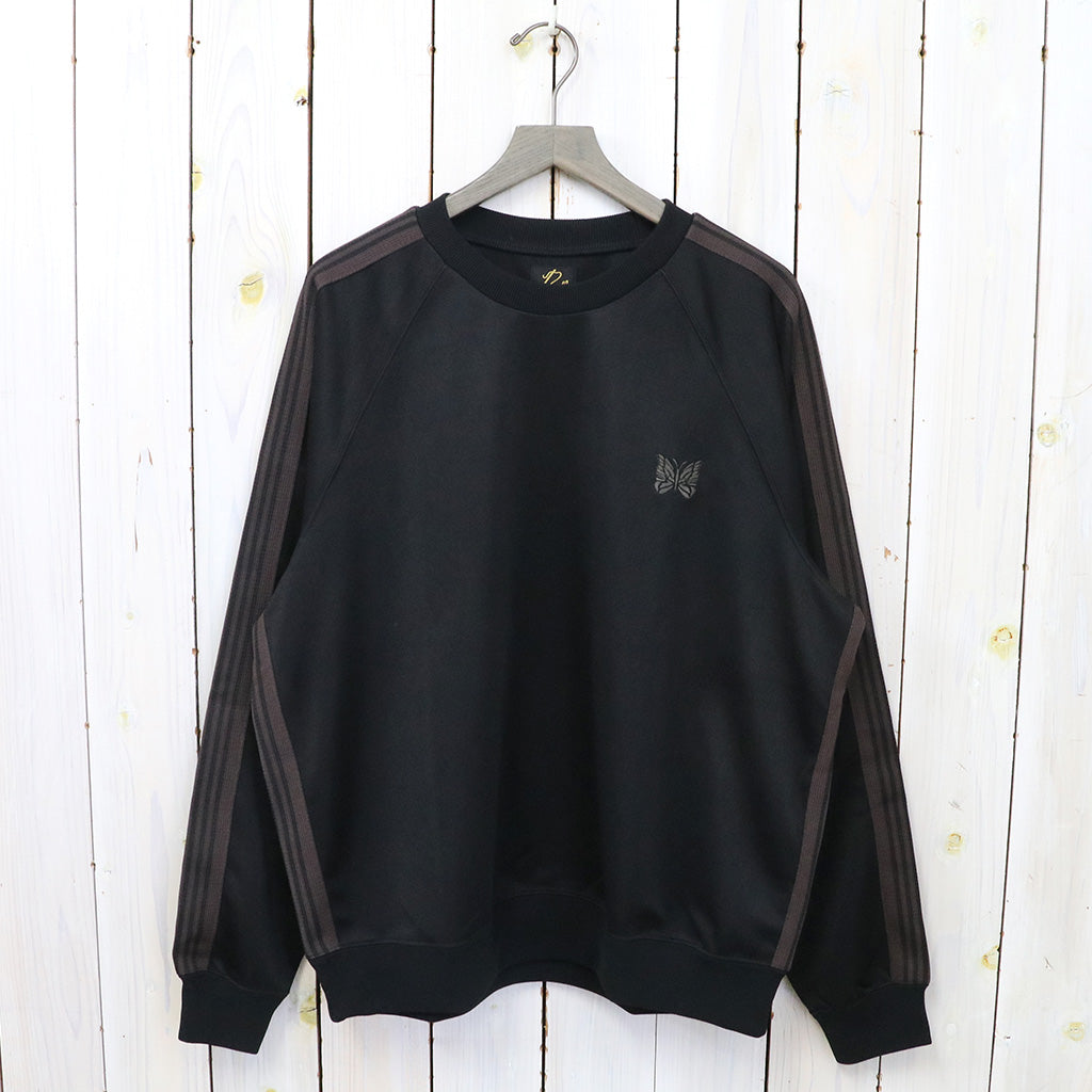 Needles『Track Crew Neck Shirt-Poly Smooth』(Black) – Reggieshop