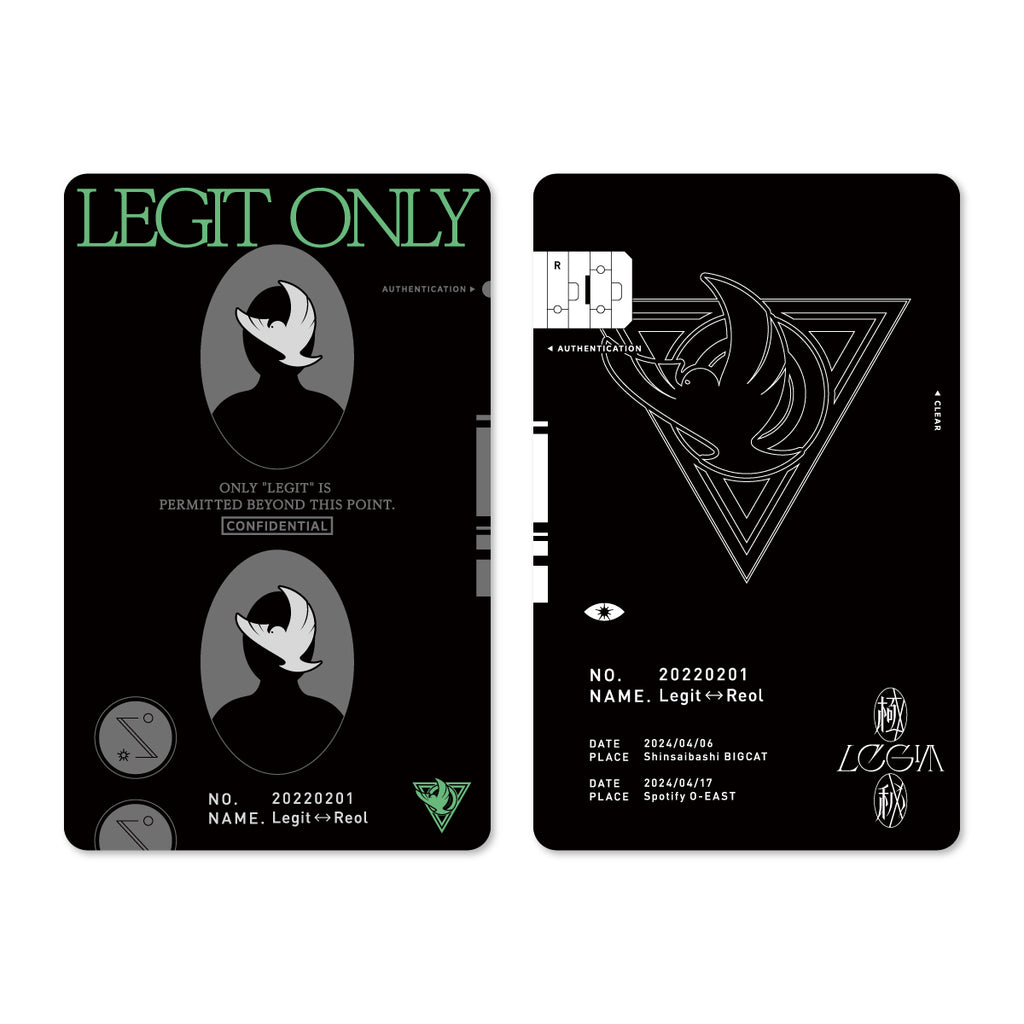 Legit Membership Card -極秘- – Reol ONLINE SHOP