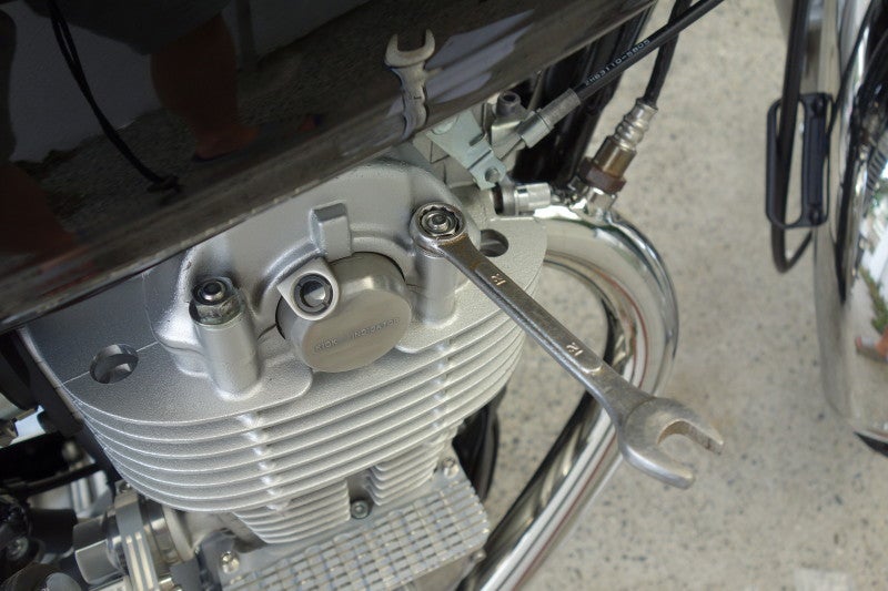 SR400 FI その38 BORE-ACE シリンダーヘッド用放熱フィン装着！ | 斉藤