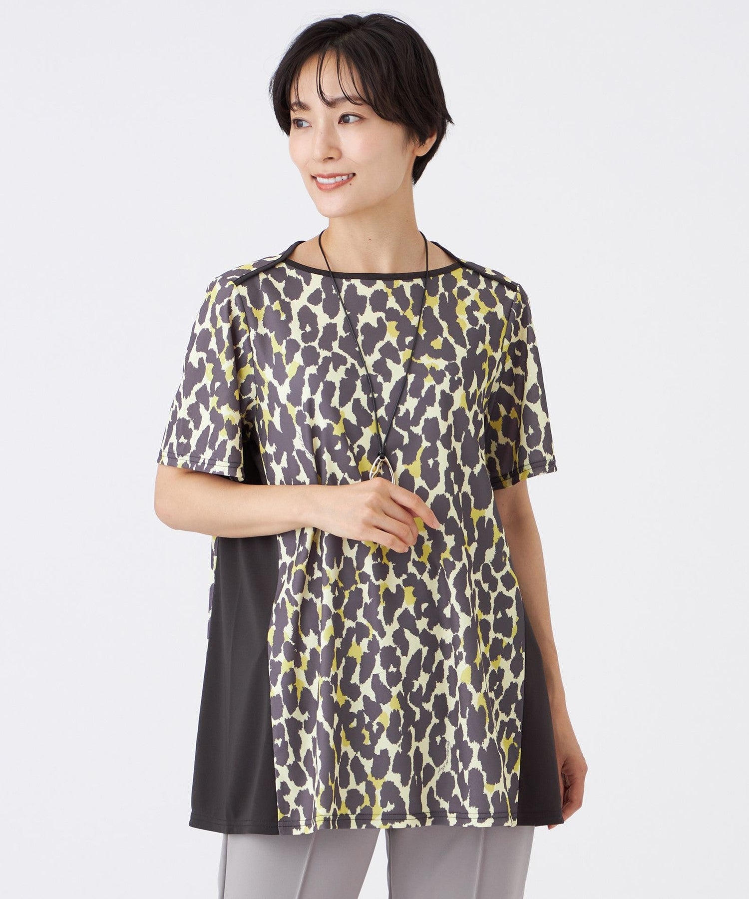 接触冷感】【マシンウォッシャブル】パンサードットチュニック