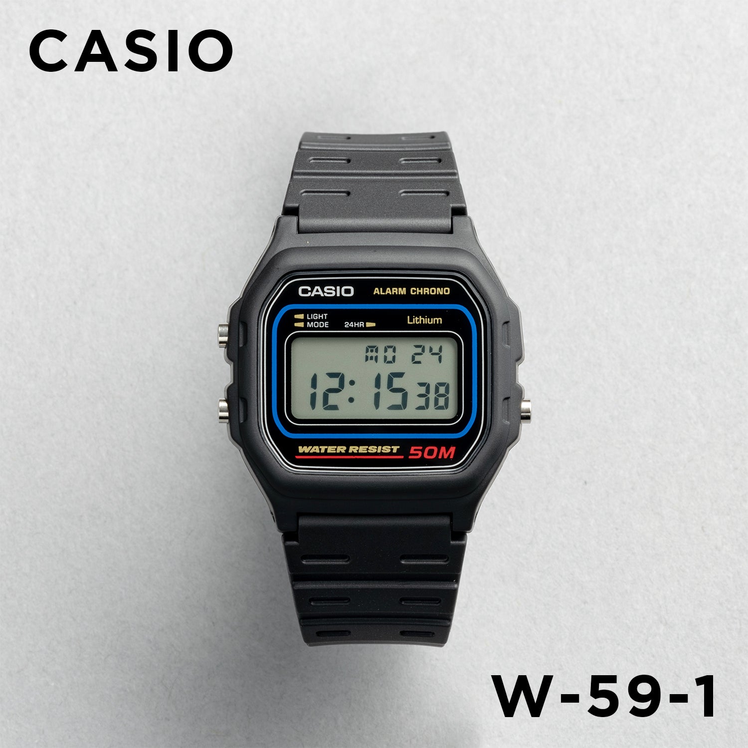CASIO カシオ W-59-1 メンズ 腕時計 5気圧防水 10年保証
