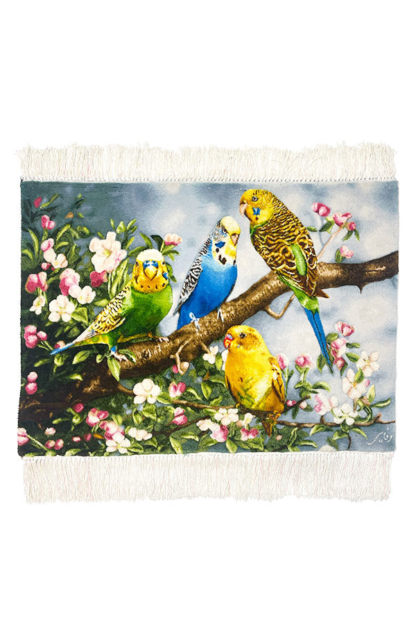 ペルシャ絨毯 タブリーズ産 ウール&シルク 約57cm x 80cm｜SATHI RUGS