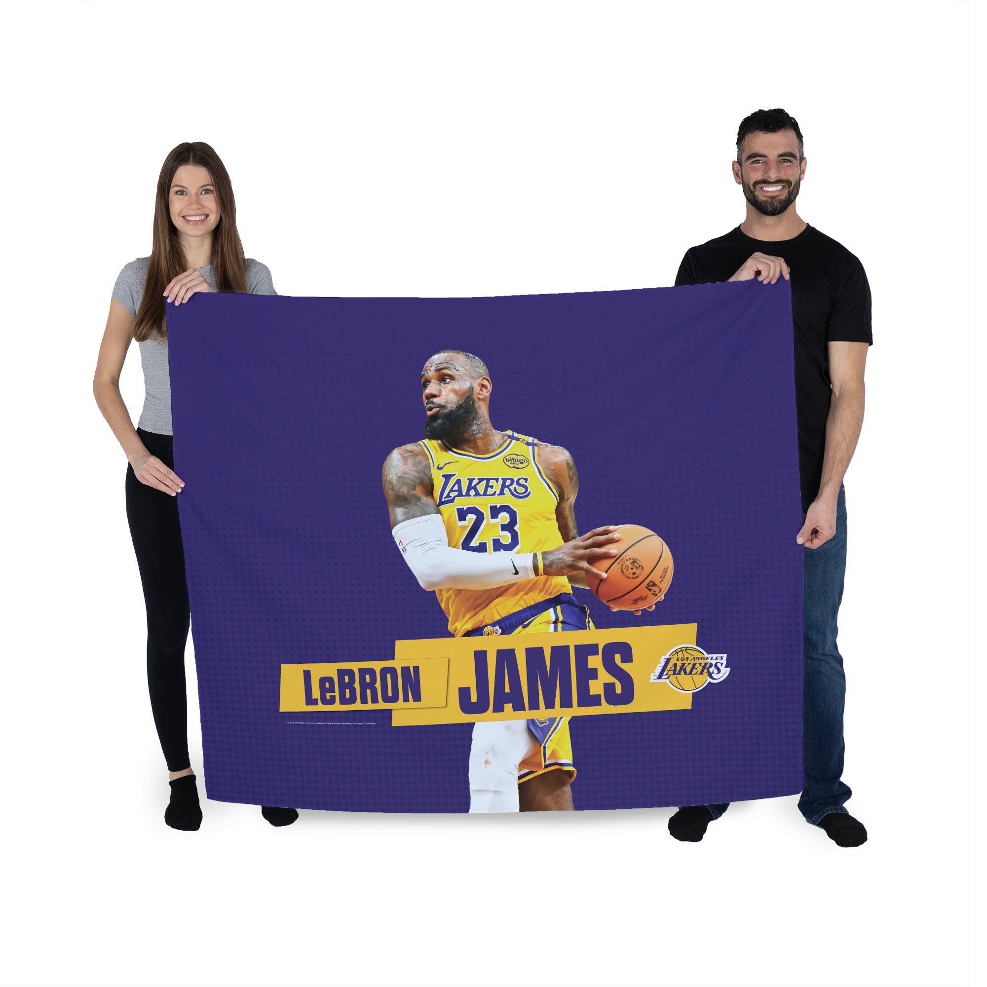 Los Angeles Lakers Lebron James NBA Wall Hanging 34X40 Inches