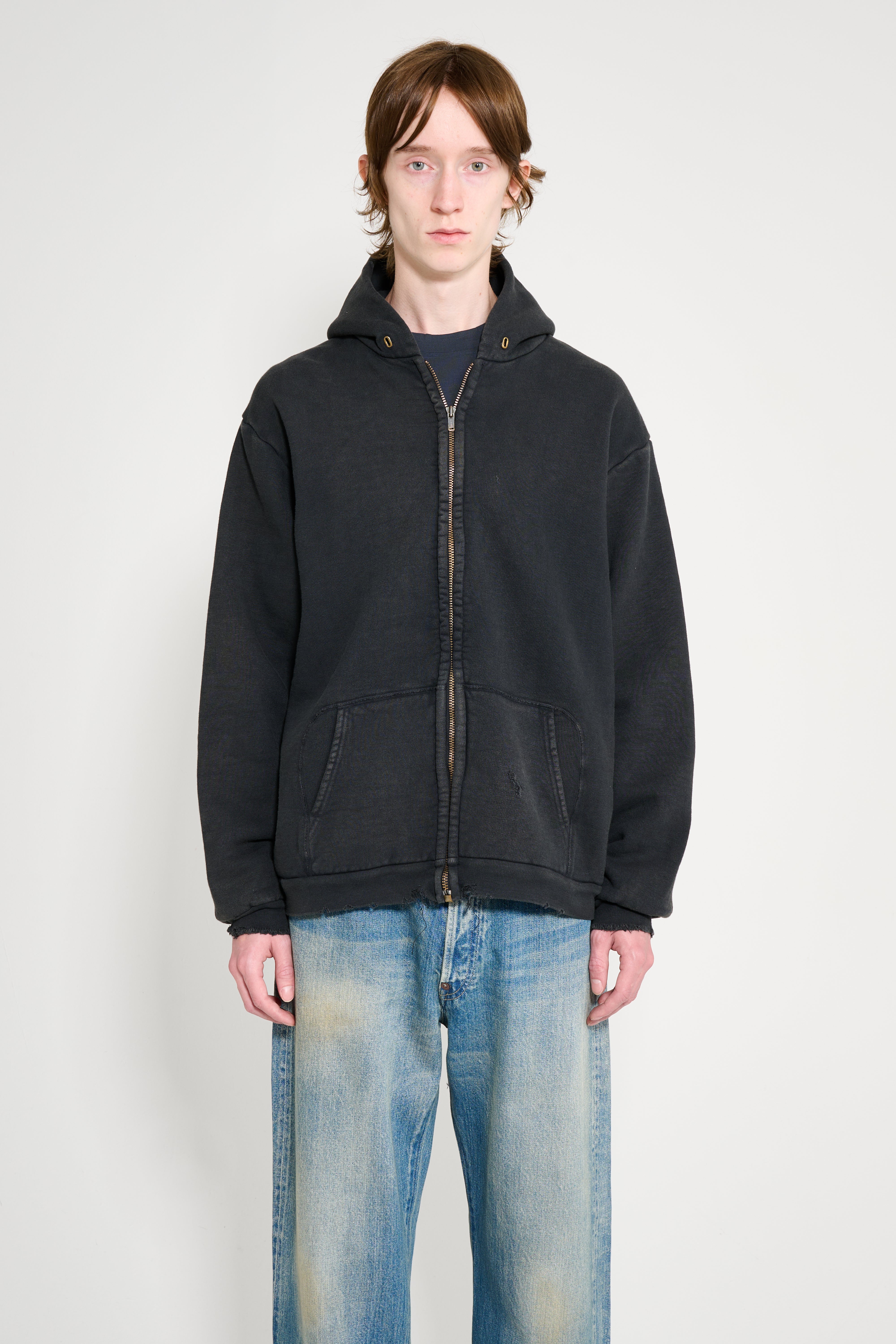 A.PRESSE Vintage Zip Sweat Hoodie Black – Très Bien