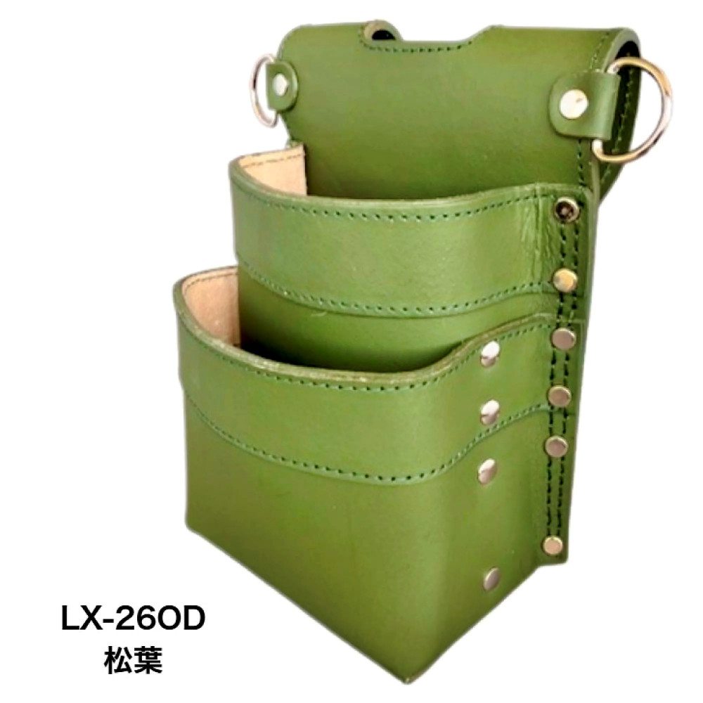 LXSeries 鳶壱TB-1 LX-26 1枚革腰袋2段 Type-C｜革製 作業工具ホルダー
