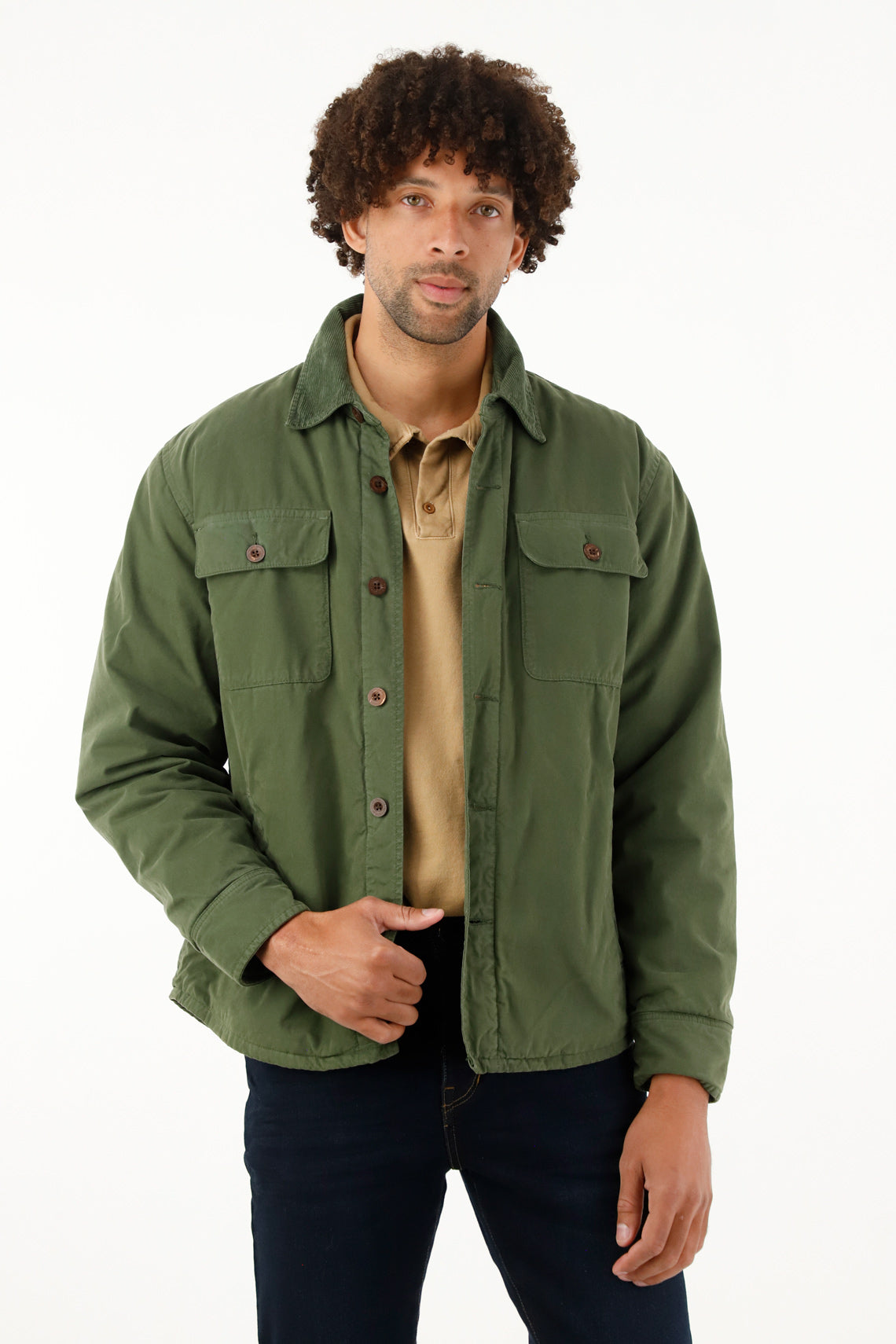 Men's Green Jacket with Pockets - Style and Comfort | TNS clothing