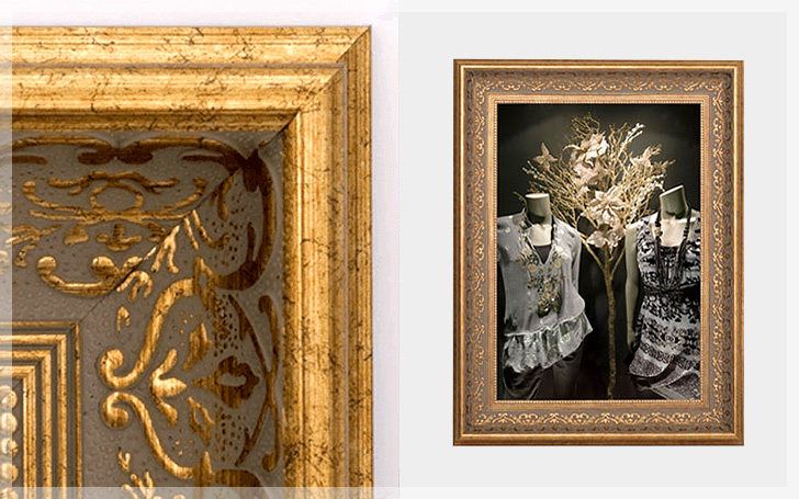 美容院やサロンにも最適！木目調のアンティークなポスターフレーム