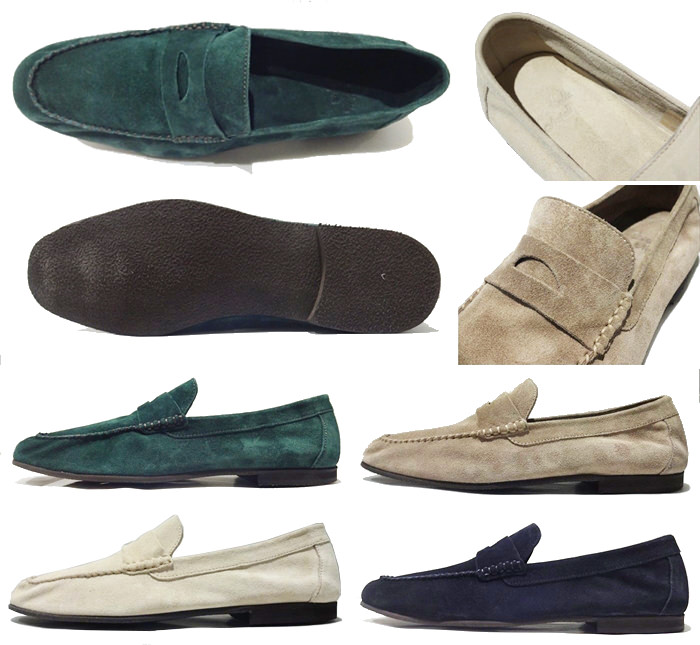 DI MELLA ディメッラ スエードスリッポン ラバーソール コイン