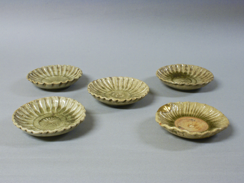 880『織部 菊皿』 /骨董品 古美術 アンティーク 古玩 880『織部 菊皿