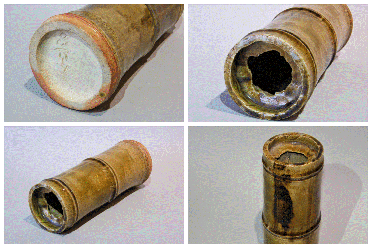 冨江洗心堂 - 北大路魯山人 竹形花入 | 古美術品専門サイト fufufufu.com