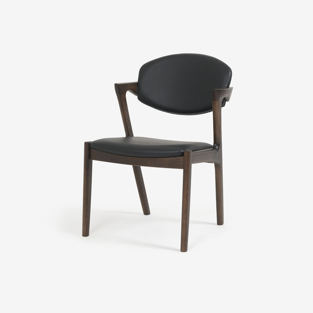 浜本工芸 ダイニングチェア（肘付き）「DA-8208」オーク材カフェ色