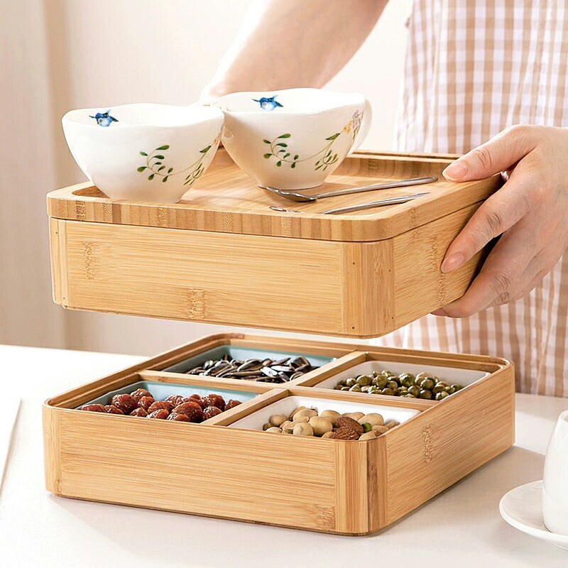 おもてなし 多用盛鉢 天然竹 収納ケース＆トレー 収納ボックス