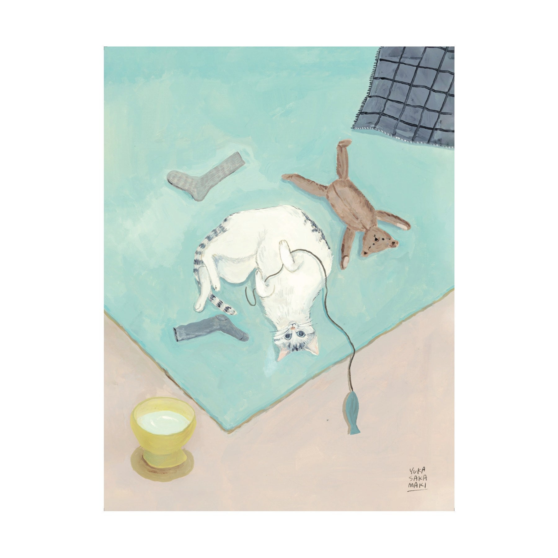 坂巻弓華 オリジナルポスター／大好きなもの独占ネコチャン（30cm×40cm