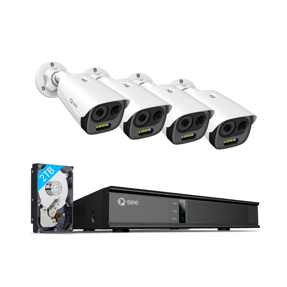Qsee 5MP 2TB DVR Siren Security Camera System with Active Deterrence Q