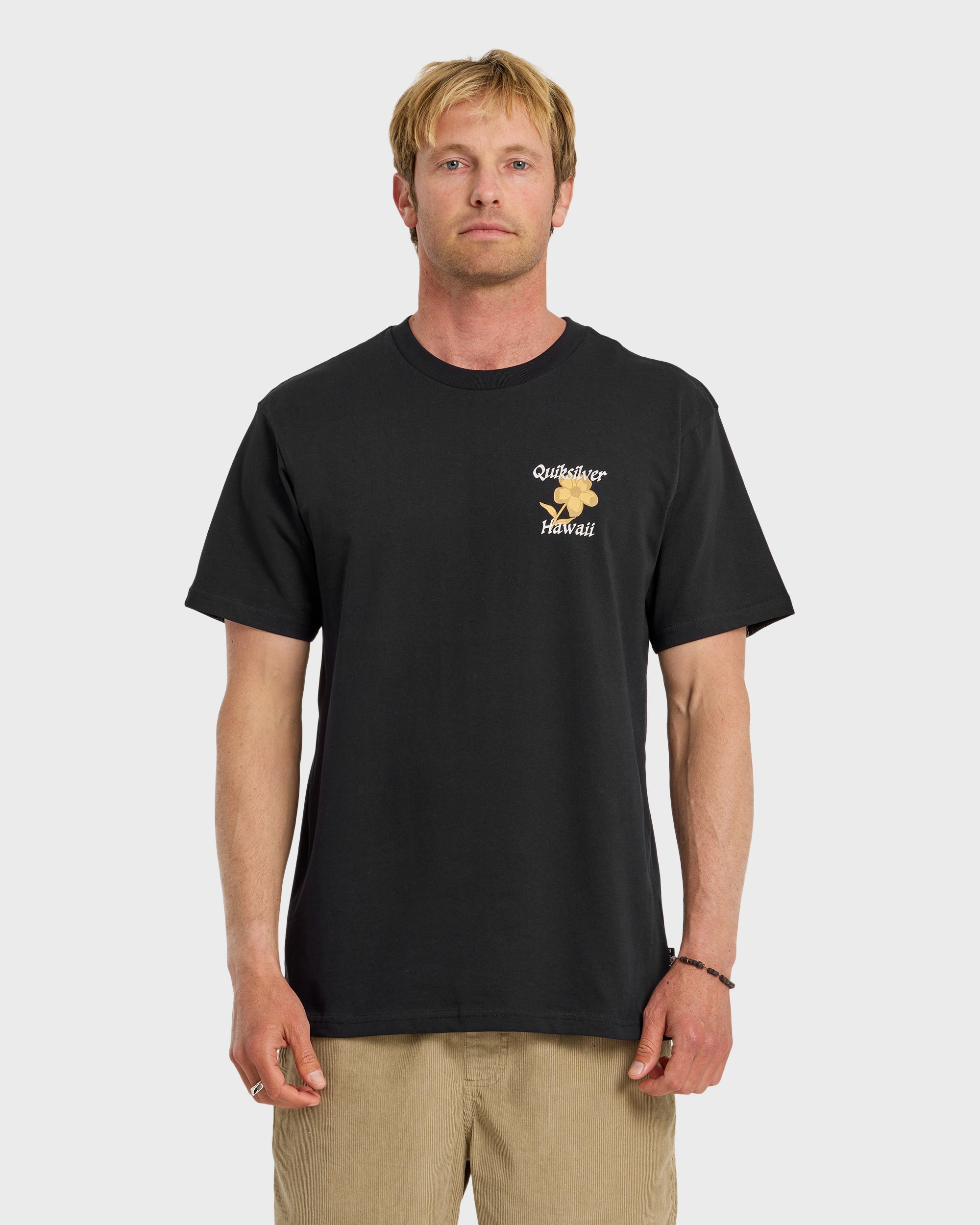 HI Floral Script Short Sleeve T-Shirt - Black | Quiksilver